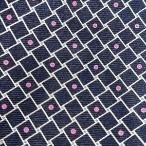 BVLGARI Made in Italy Silk Tie by Davide Pizzigom Blue & Pink Seven Fold Style